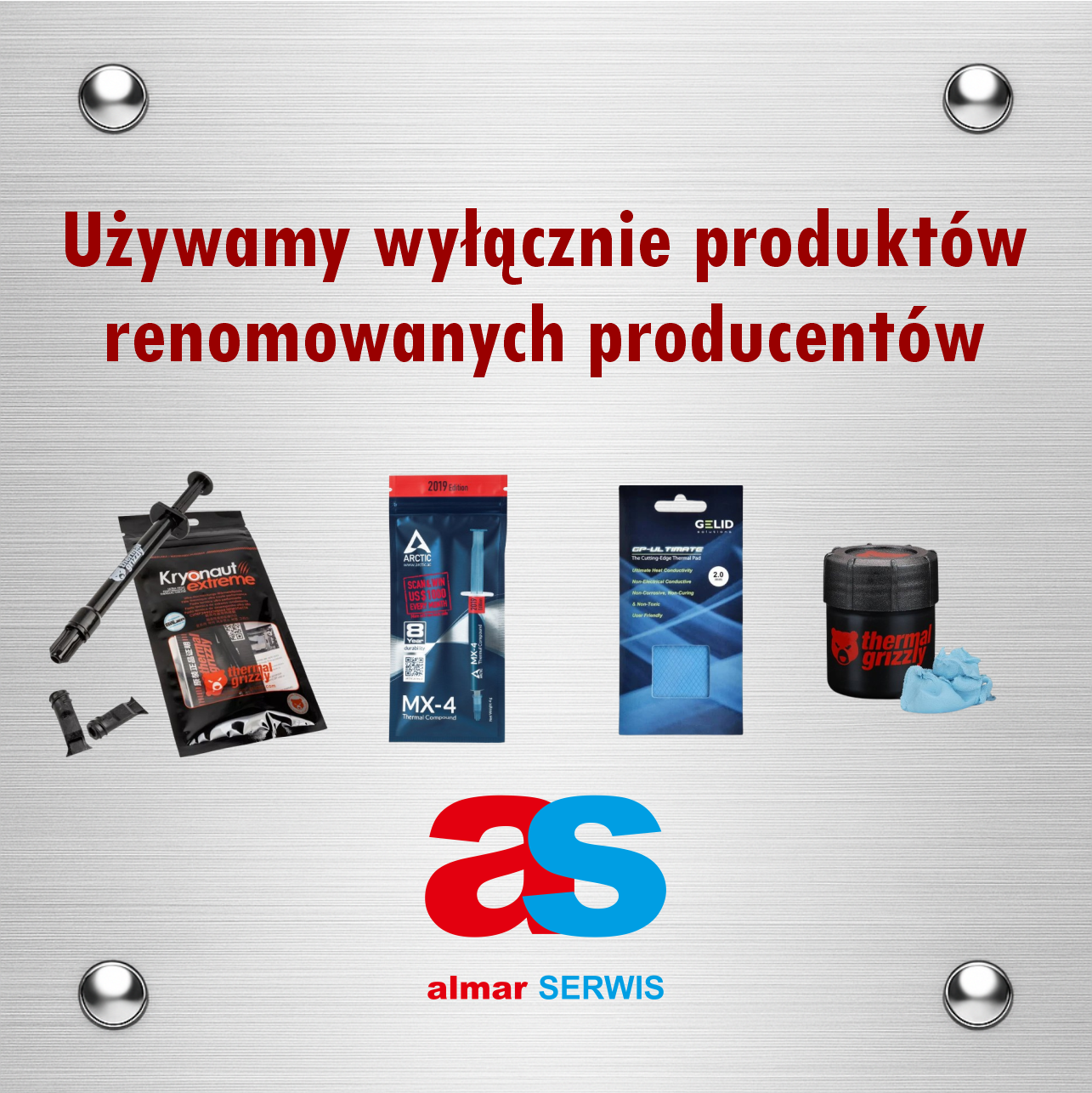 Materiały termoprzewodzące premium – pasty i termopady używane w Almar Serwis Rybnik